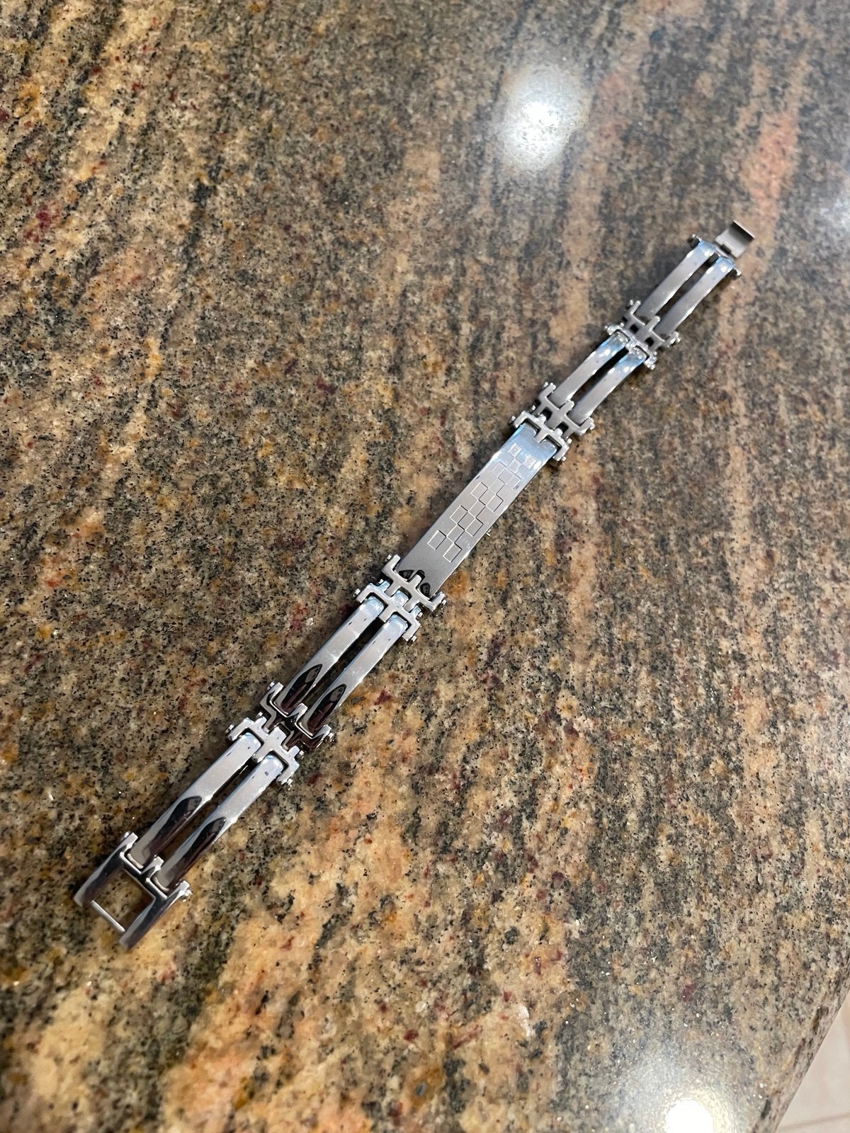 Gorgeous Men’s Stainless Steel Bracelet. Great Condition. 8.5” length.