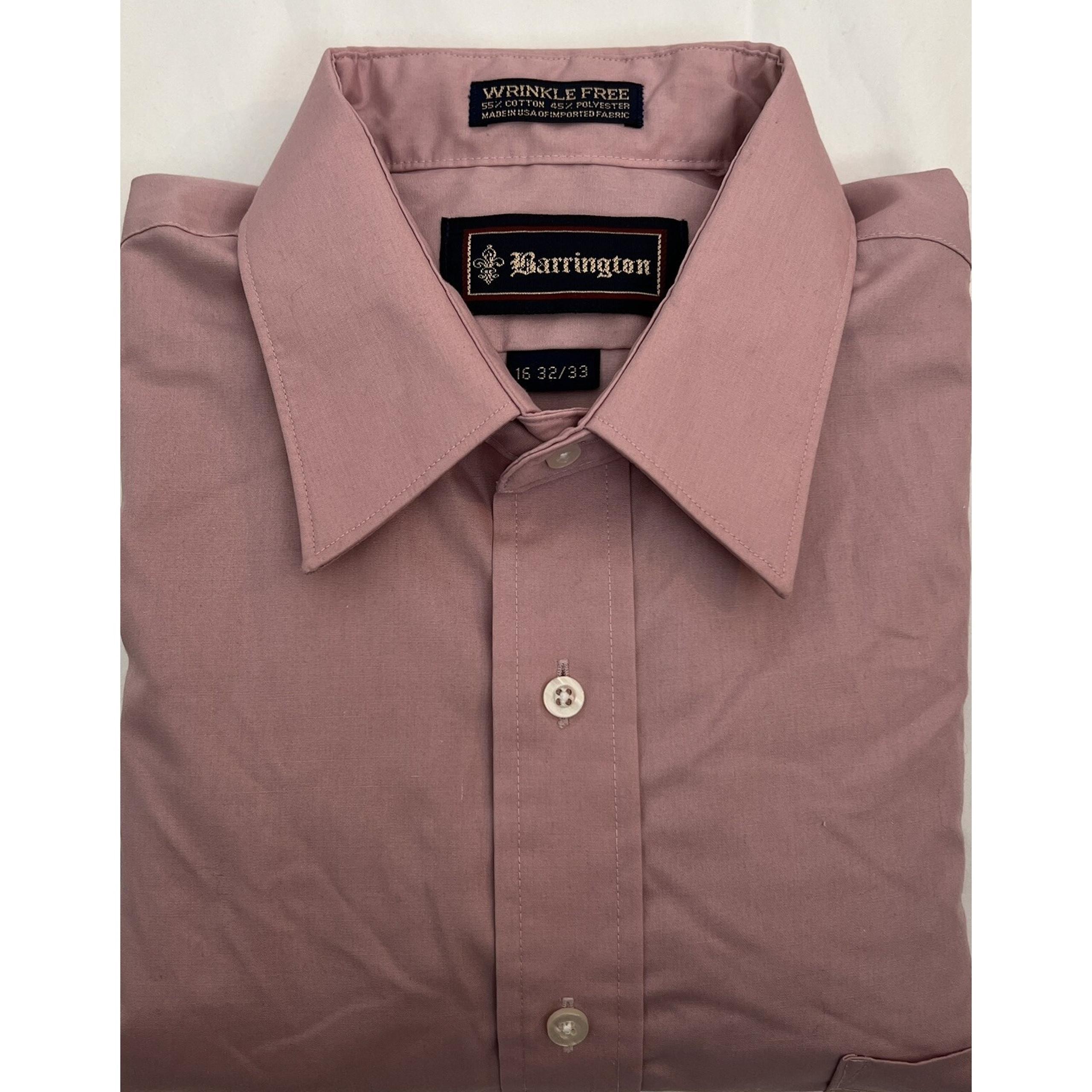 Barrington's men's dress shirt size 16 32/33 Pink long sleeve button down