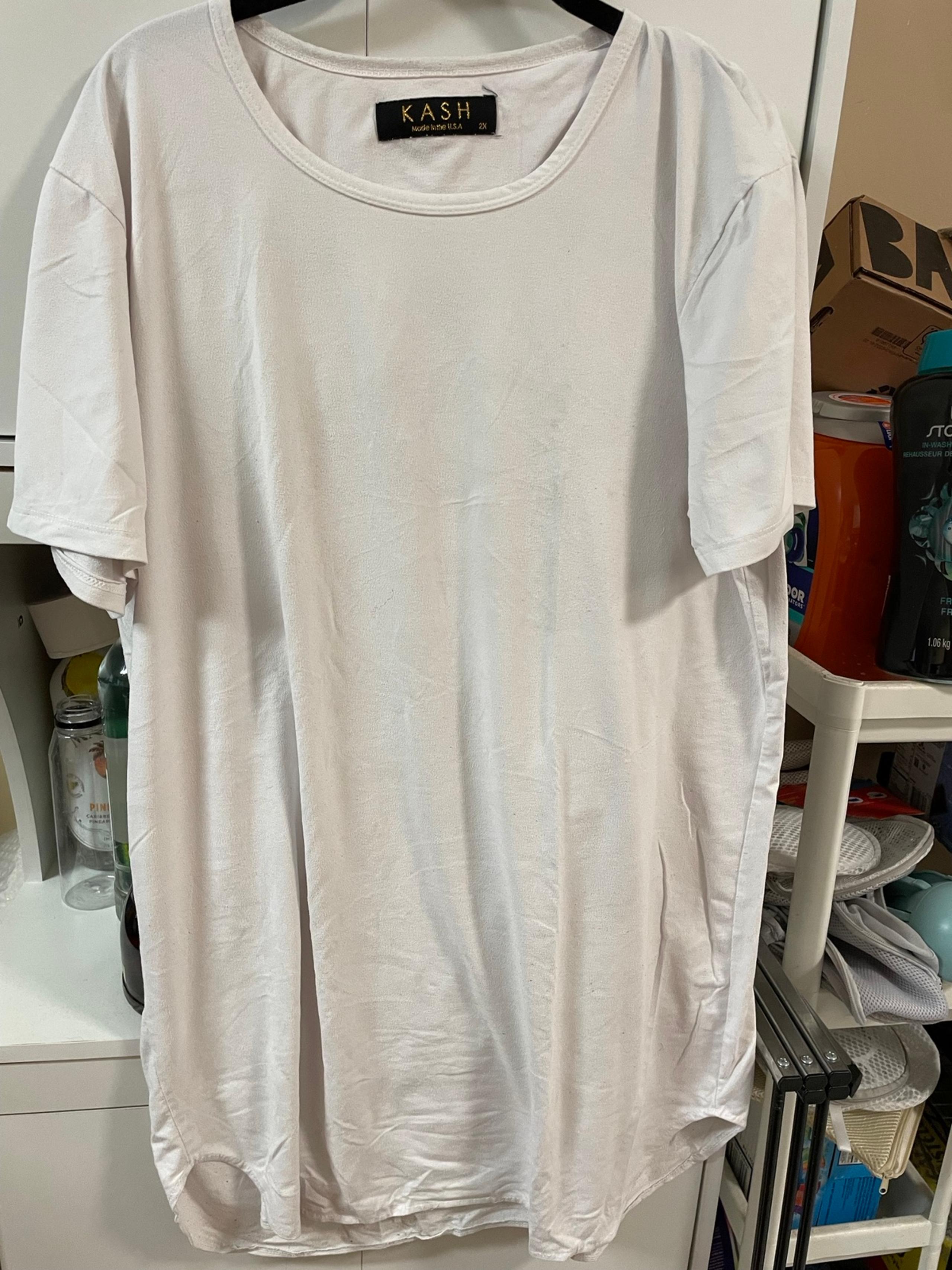 Kash Mens “Suede” Short Sleeve Curved Hem T-shirt Size XXL