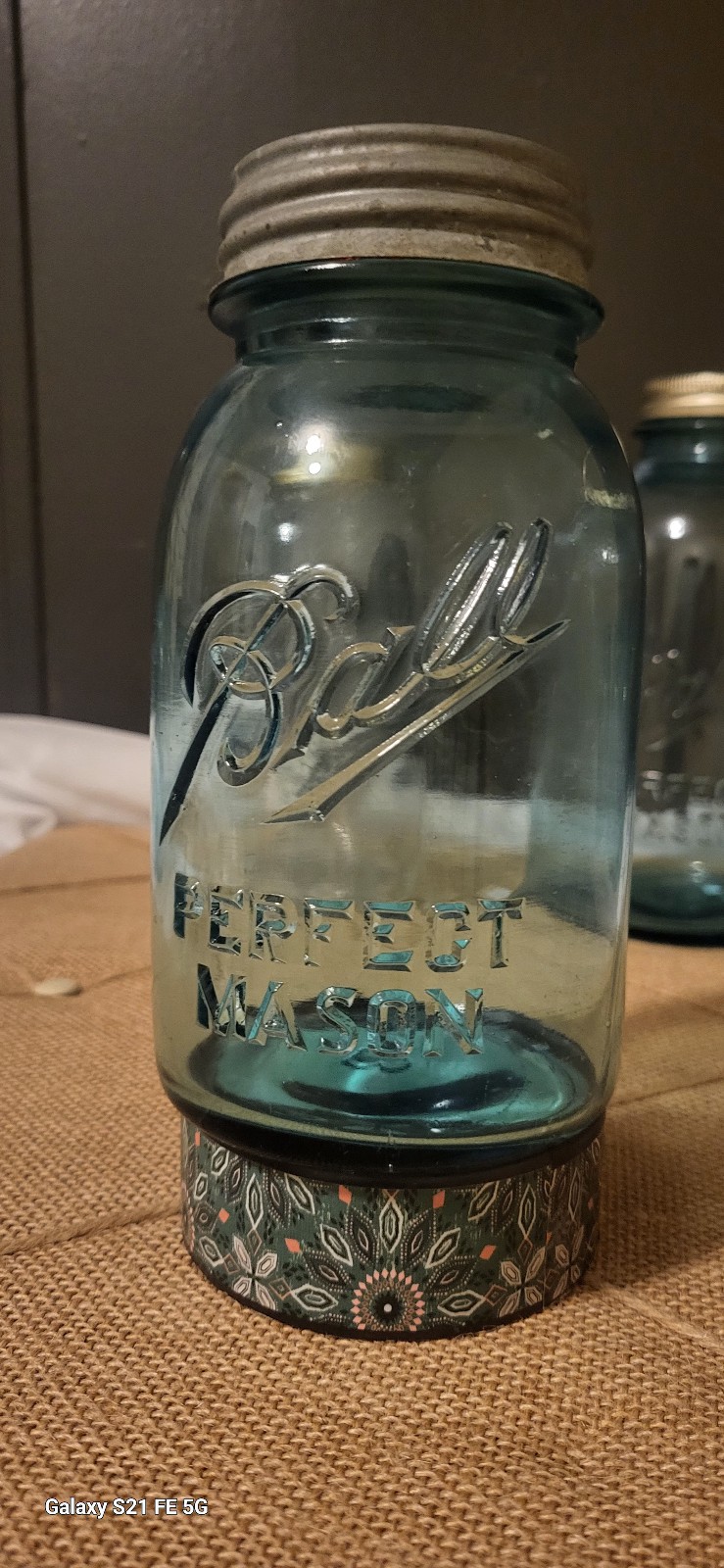 Antique (100+) Perfect Mason #13 canning jar.