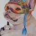 Bulldog Canvas Painting Wall Art