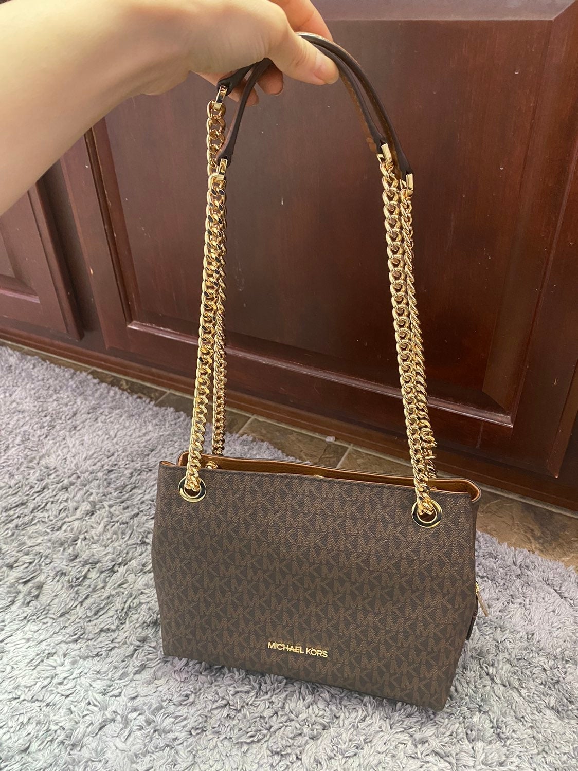 michael kors jet set item md chain messenger