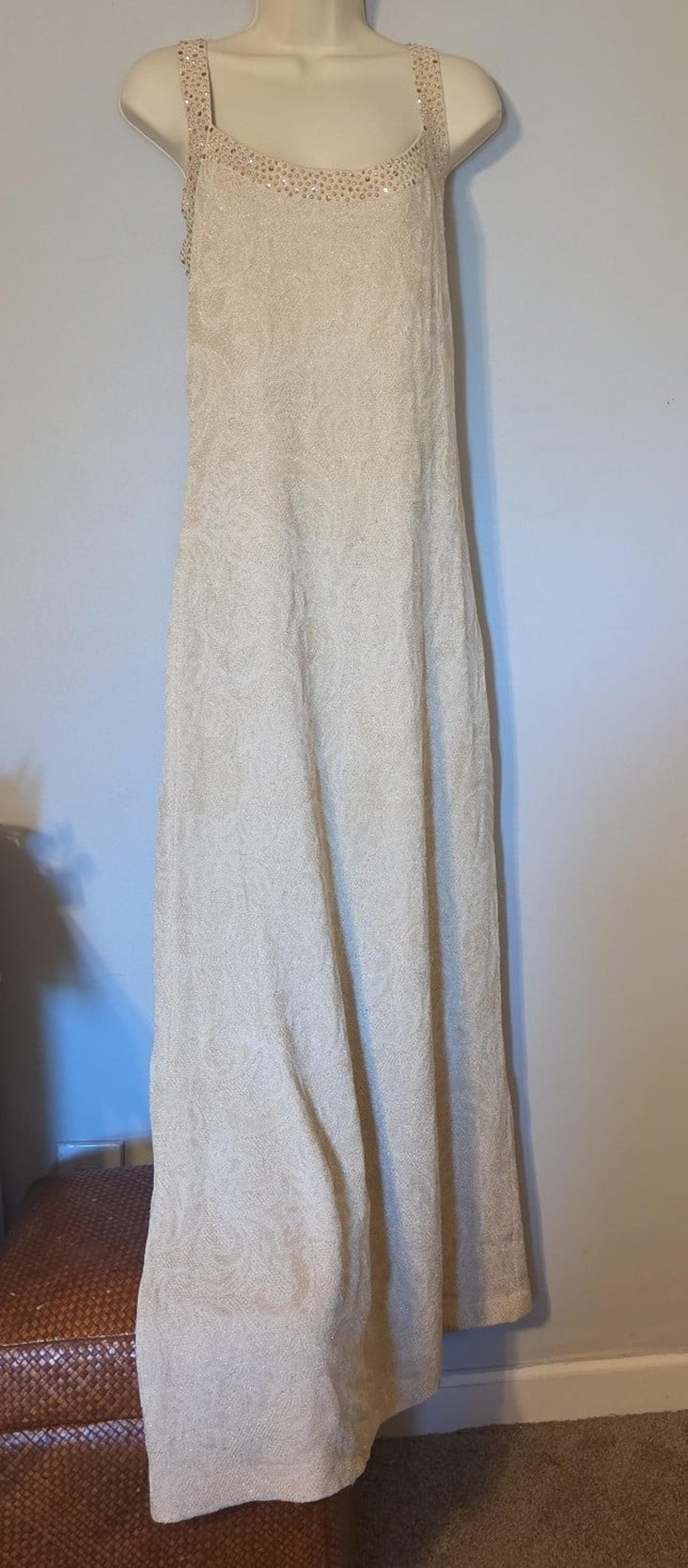 $1195 St. John Evening Maxi Gown Sz 14 &  Antonio Melani/Badgley Mischka Flats