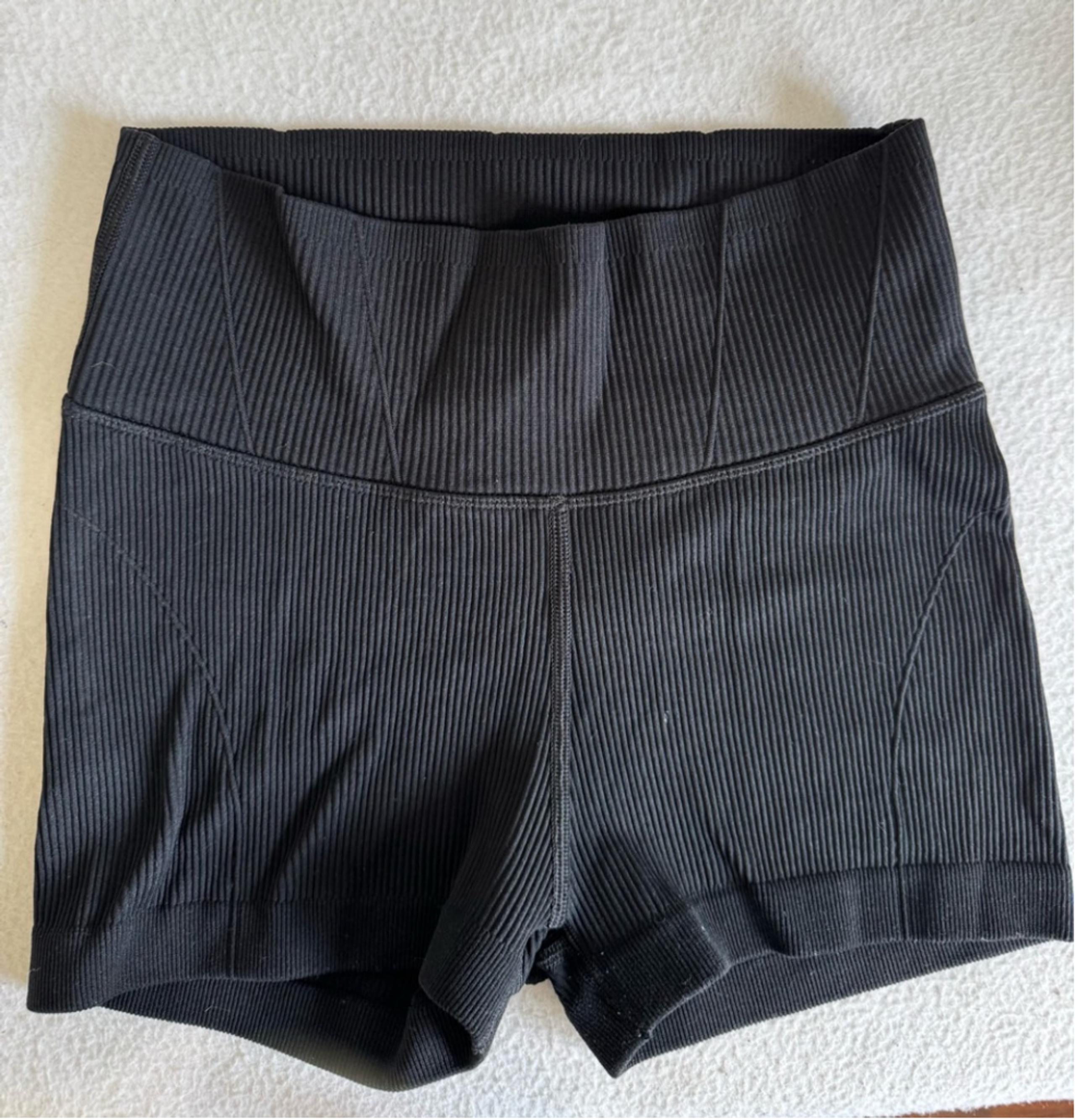 Women's Aerie Offline Ribbed bike booty Shorts Size M Black