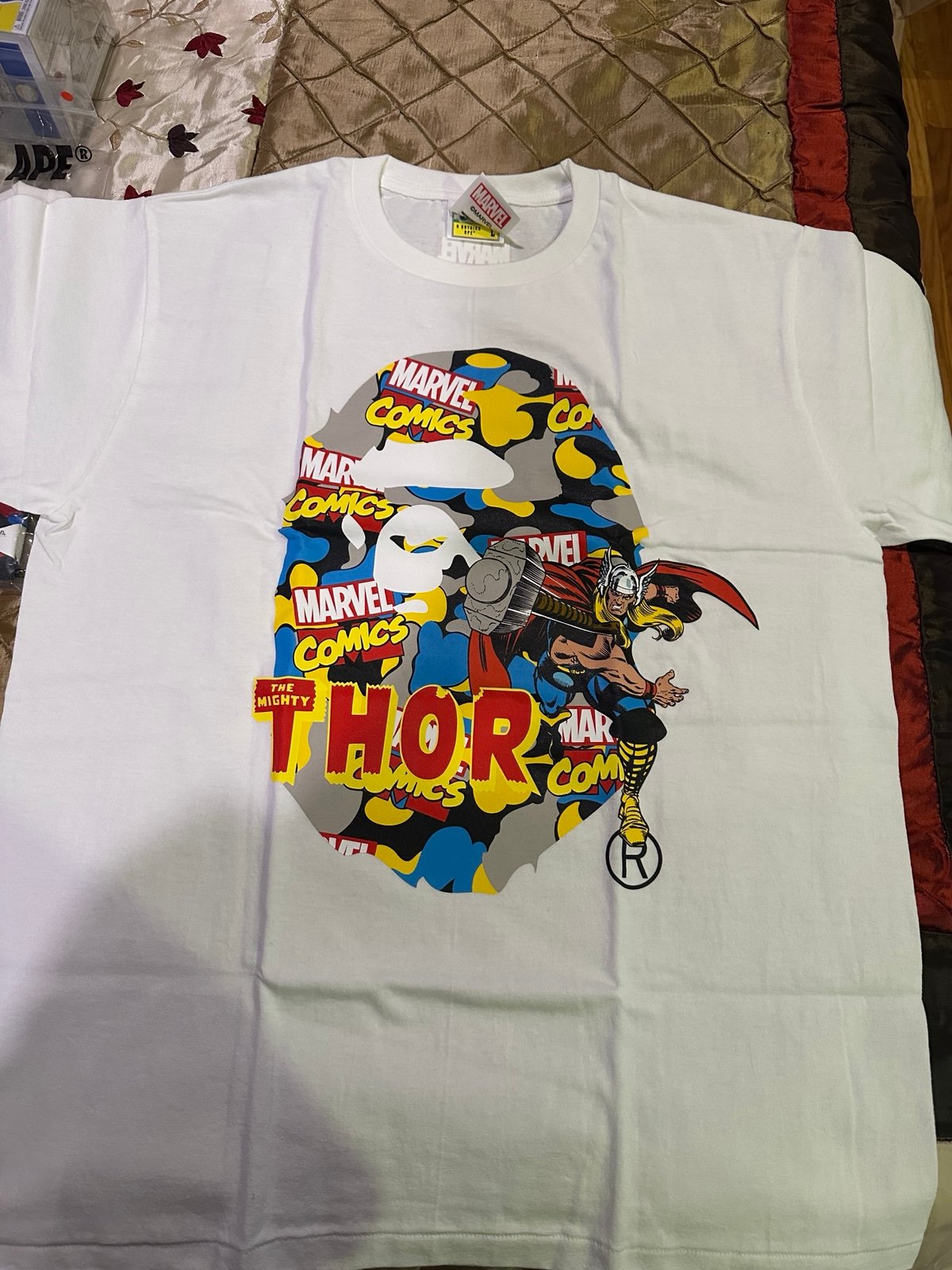 Large BAPE x Marvel Comics Cano Mighty Thor Tee