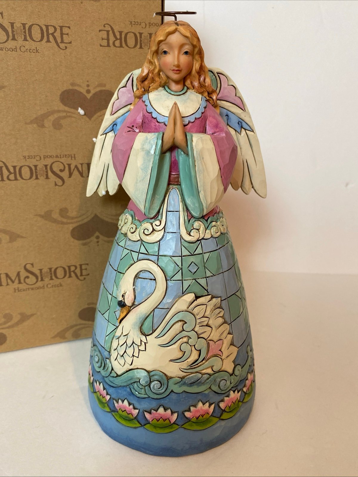 Jim Shore 2014 Grace Divine Angel w/Swan (Rare). Heartwood Creek. In Box