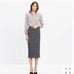 NEW Madewell Marled Midi Skirt / LARGE / HTHR CHARCOAL Pull On Soft Pencil
