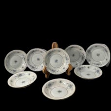 Johann Haviland Violet Pattern Bowls Set Of 8- 6In Floral/ Vintage