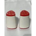 Atomic Red And White 1950s Salt and Pepper Shakers | Plastic Triangle 50s Salt a