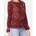 Joie Adrielle Floral Print 100% Silk Long Sleeve Blouse Boho Verbena Size Small