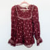 Joie Adrielle Floral Print 100% Silk Long Sleeve Blouse Boho Verbena Size Small