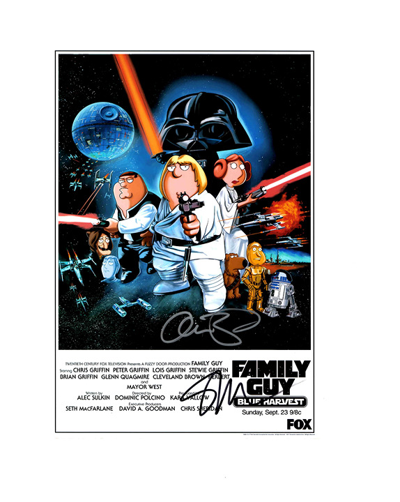 Seth MacFarlane & Alex Borstein Signed Autographed Family Guy 10x15 Photo