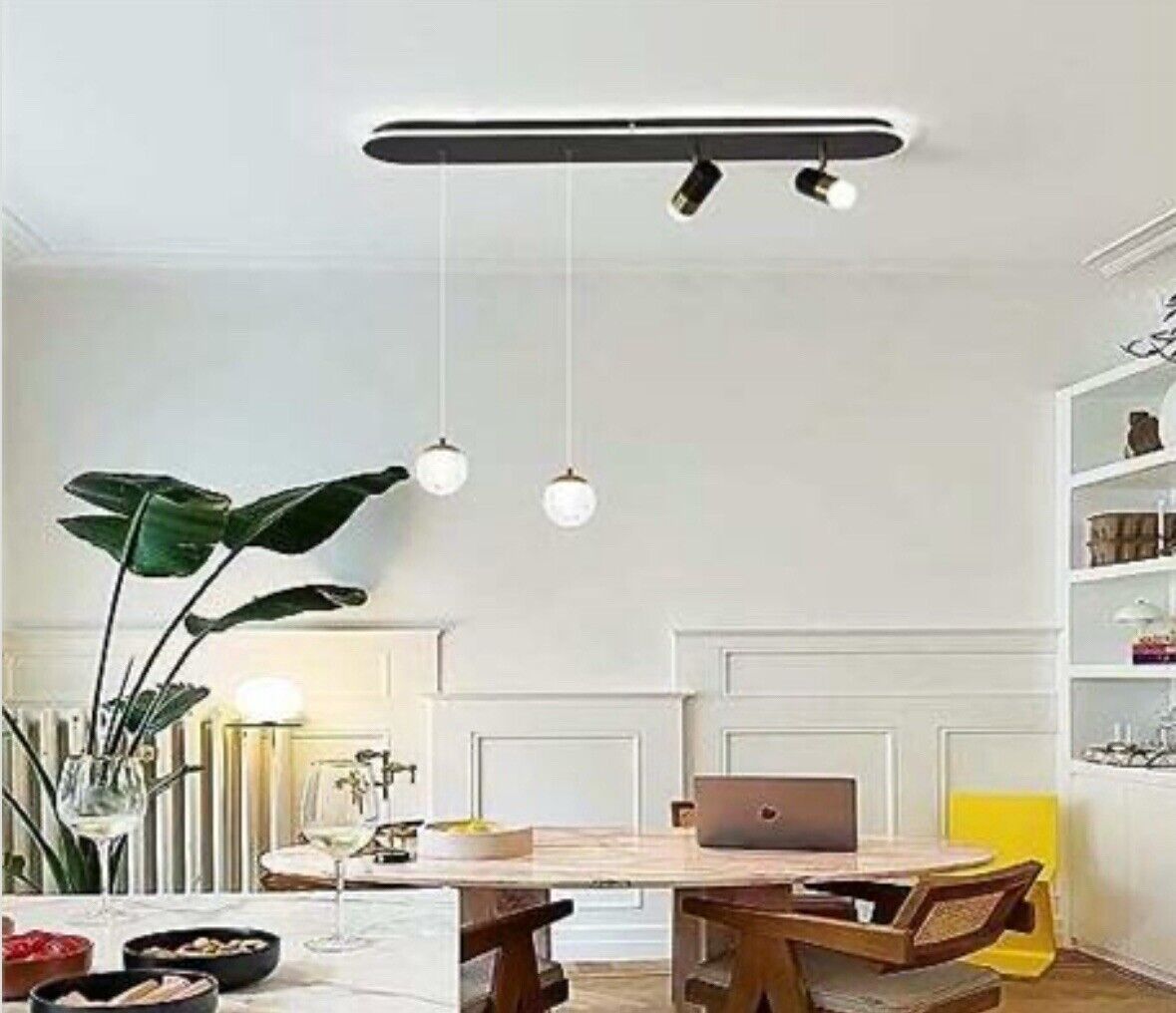 Jaycomey Modern Pendant Lighting, 39.4'' Dimmable LED Chandelier Kitchen Is