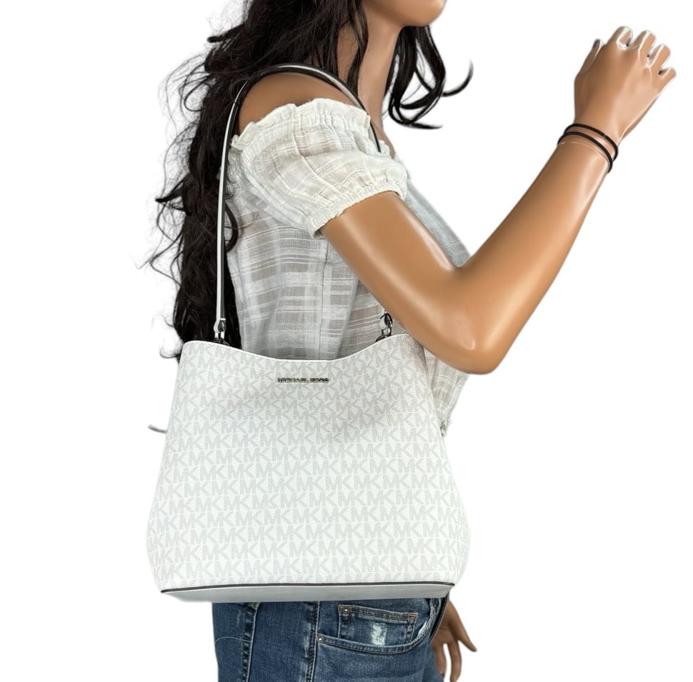 michael kors white bucket bag