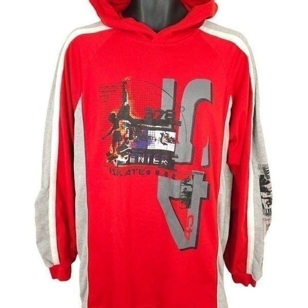 Skater T Shirt Hoodie Mens Size Medium Vintage 90s Y2K Skateboard No Boundaries