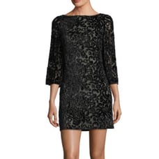 ALICE + OLIVIA black velvet beaded mini dress