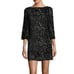 ALICE + OLIVIA black velvet beaded mini dress