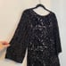 ALICE + OLIVIA black velvet beaded mini dress