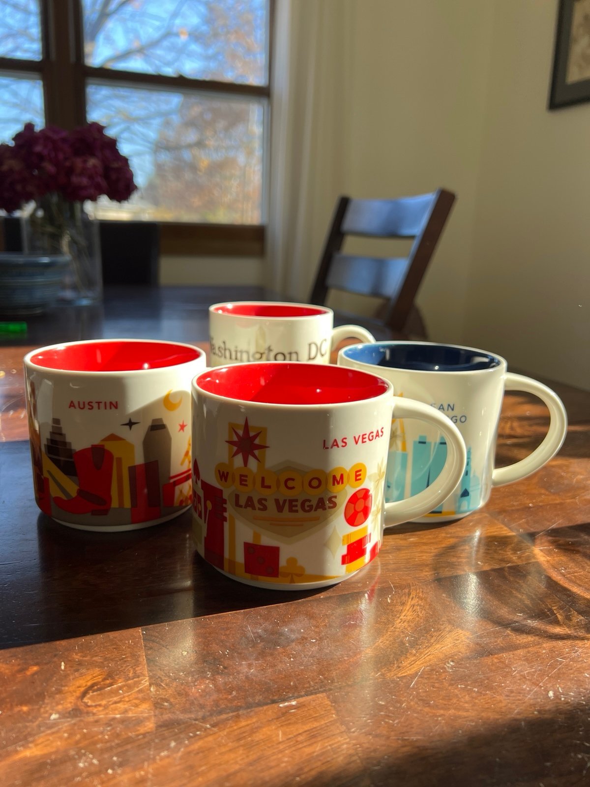 Starbucks Mugs: Las Vegas, San Diego, Austin and D.C.