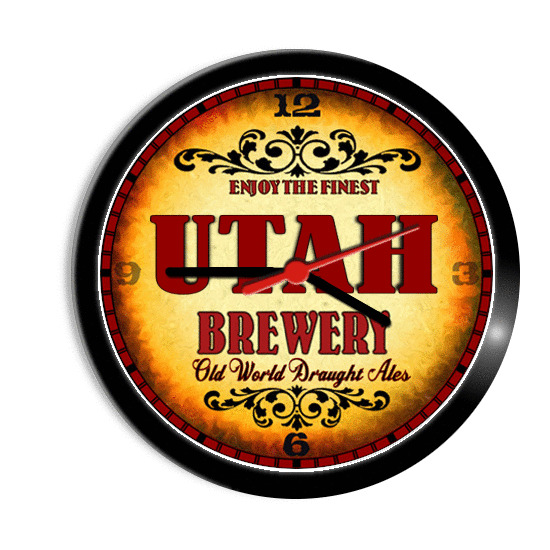 UTAH BREWERY BEER WALL CLOCK