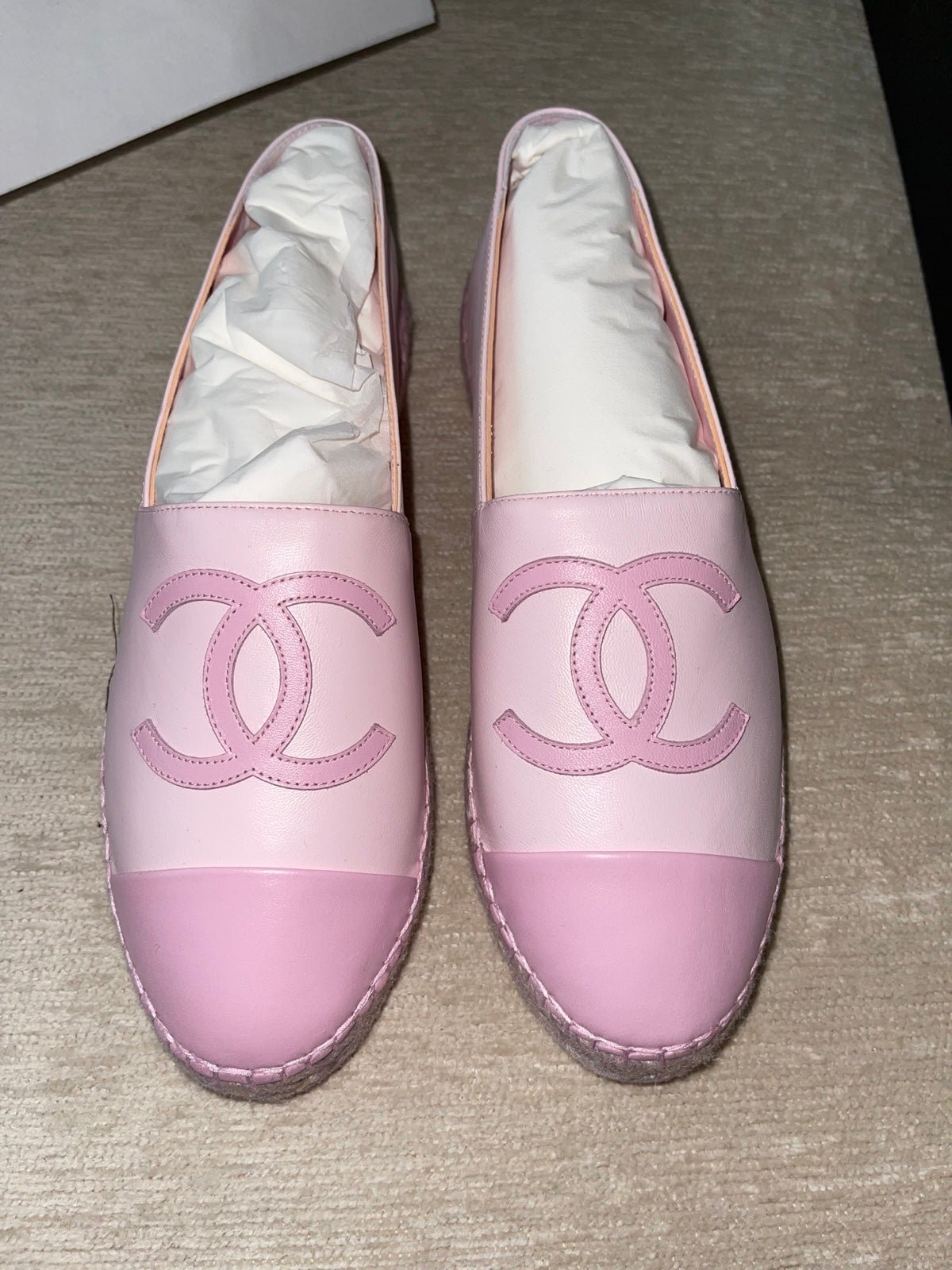 Chanel Pink leather espadrilles 22P EU 40
