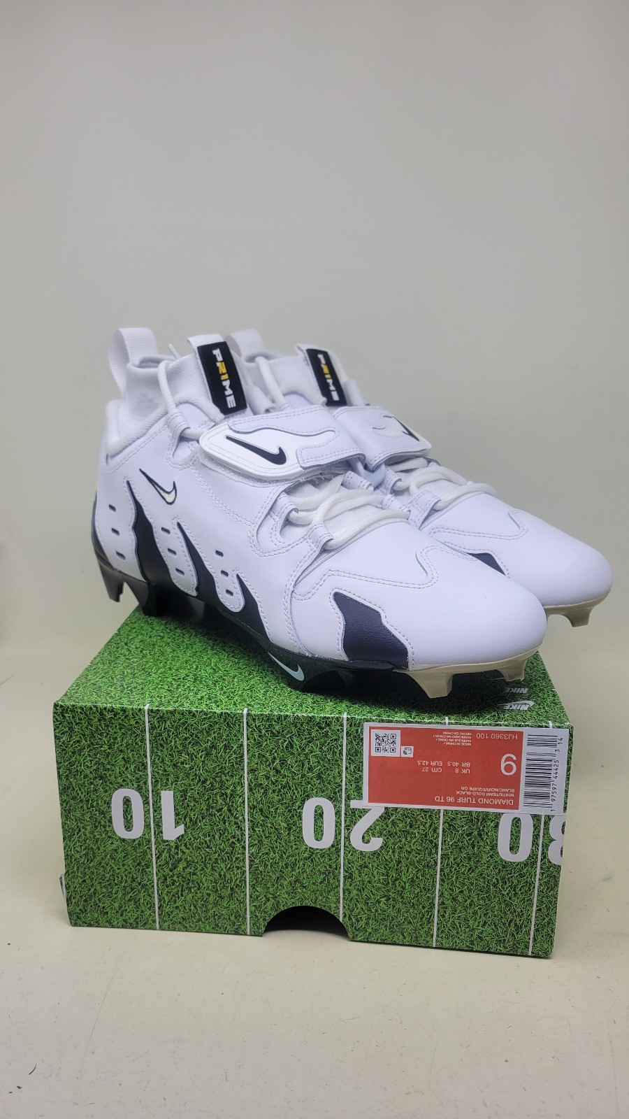 Nike Vapor Edge DT Diamond Turf '96 Football Cleats Men's Size 9 HJ3360-100