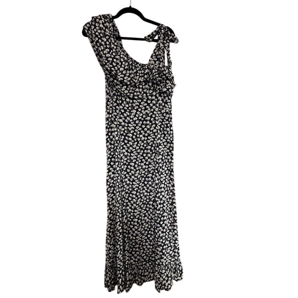 Ganni Women's Floral Midi Dress Size 8 Sleeveless Casual Spring