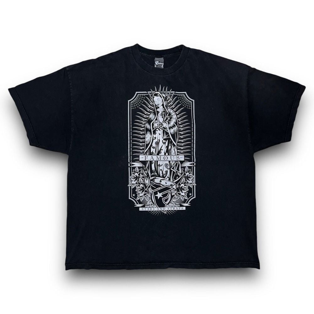 FAMOUS STARS STRAPS Virgen Guadalupe Shirt 3XL Rare Vintage Y2K Virgin Mary Tee