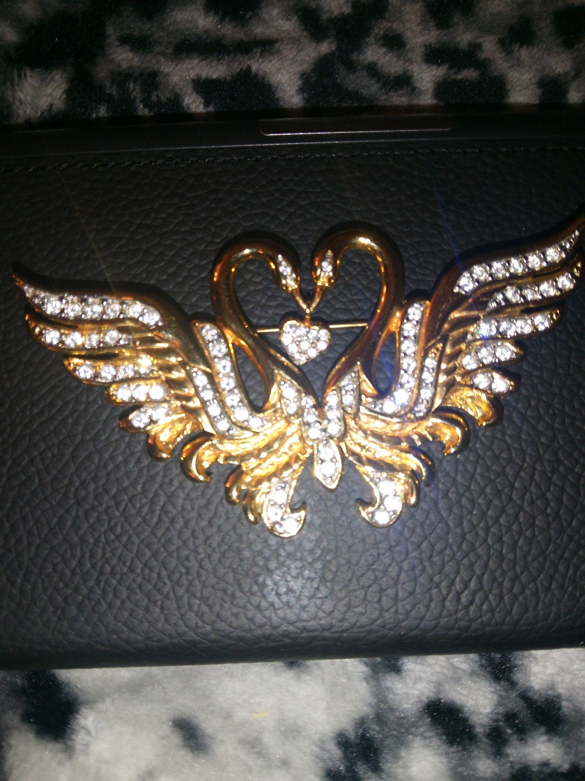 Nolan Miller Double Swan Brooch