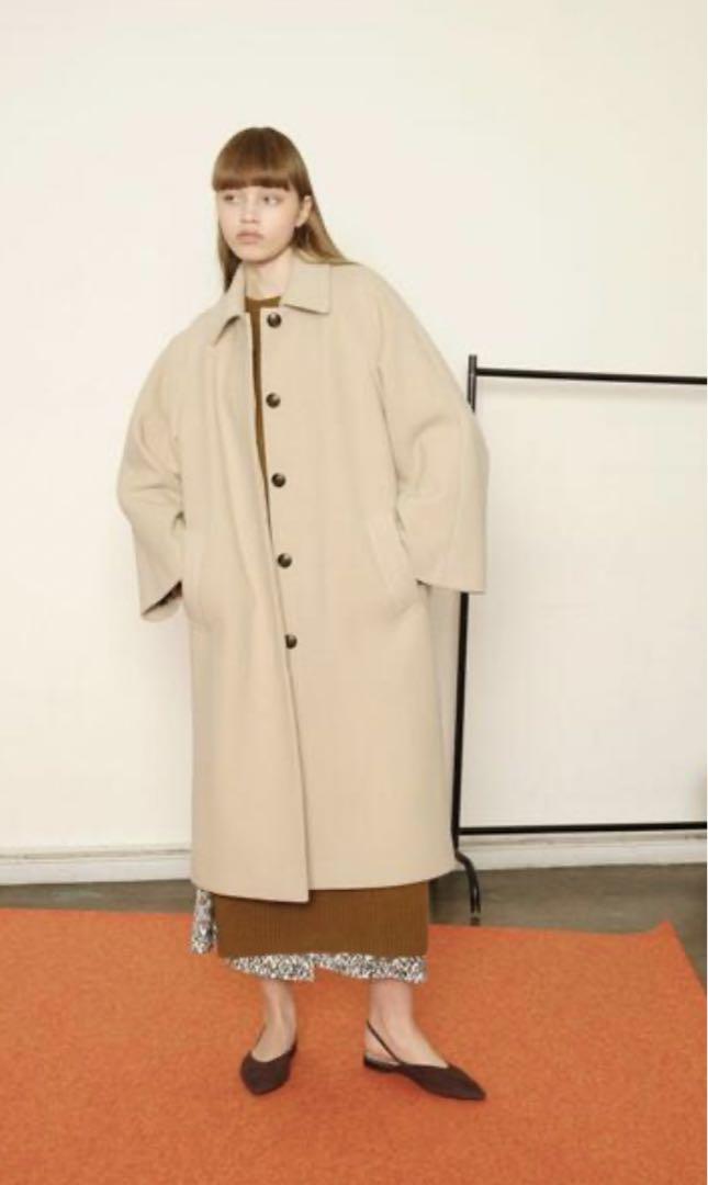 【Very Popular】BY Mossa Wide Sleeve Stand Collar Coat, Natural, M