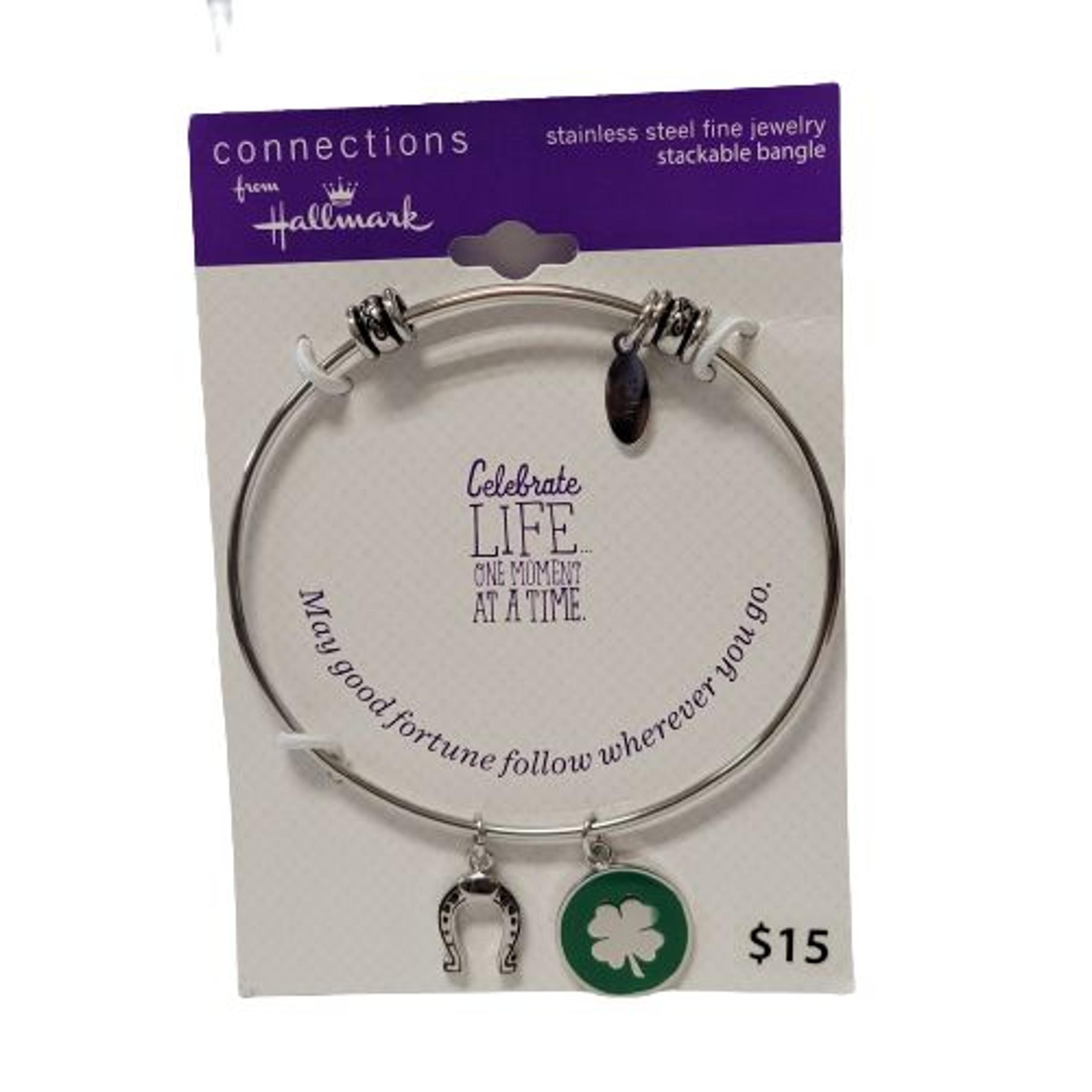 Hallmark Stainless Steel Lucky Charm Bangle