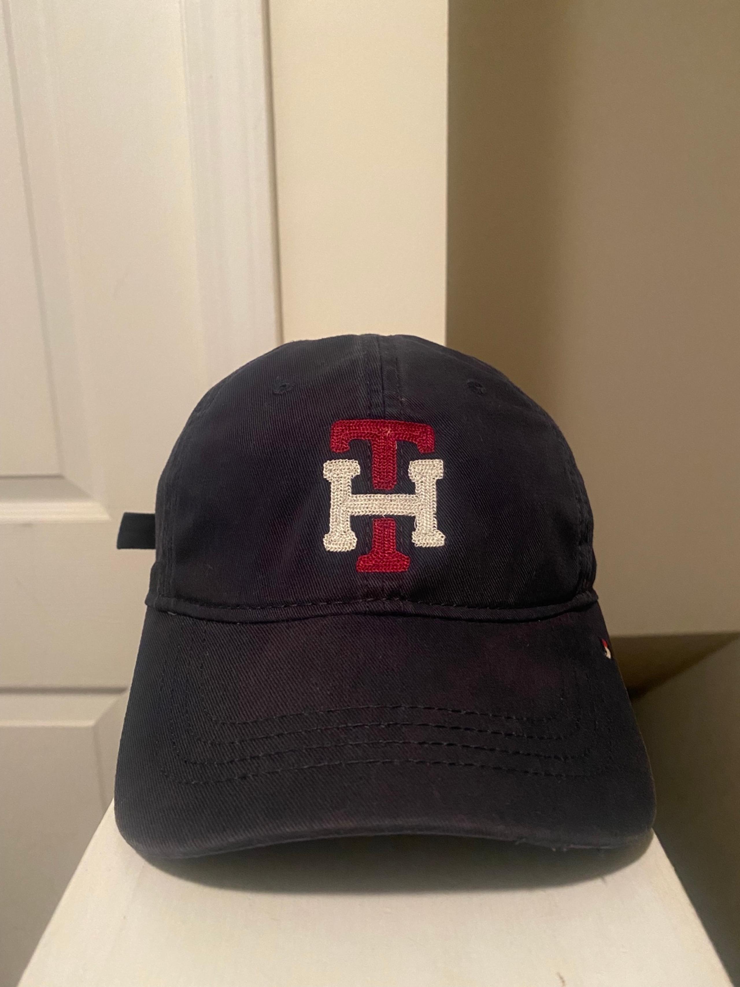 Tommy Hilfiger Vintage rare Logo Blue with Classic White/Red Tommy stitched Hat