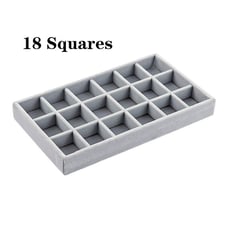 Velvet Slots Earring Ring Tray Drawer Storage Case Jewelry Display Organizer Box