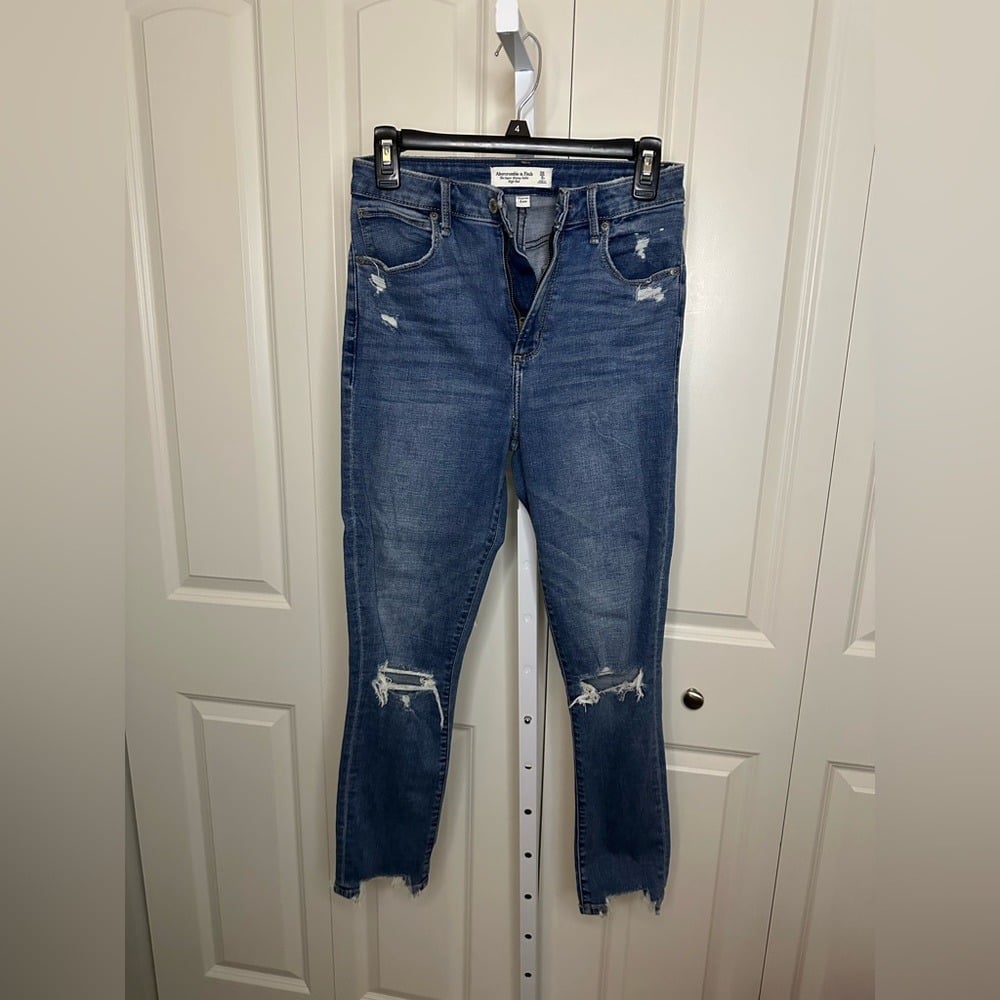 Women's Blue Distressed Jeans