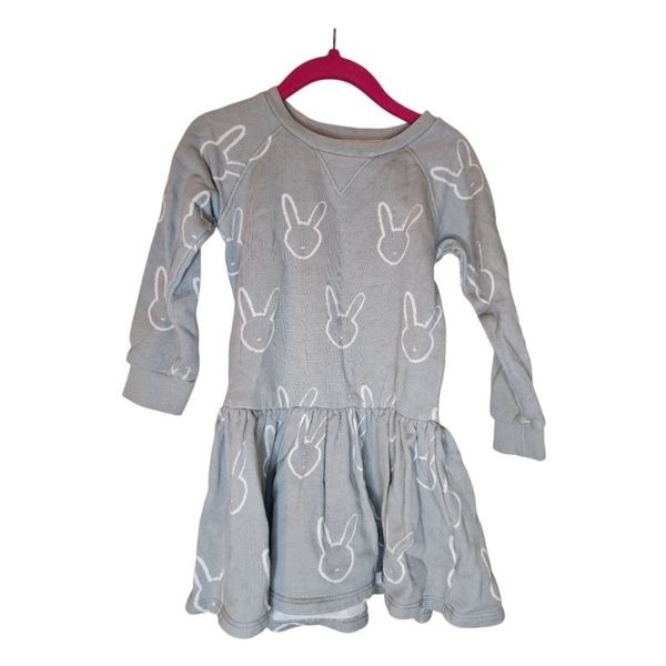 LIVLY Bunny Head Sweatshirt Dress - Size 3-4