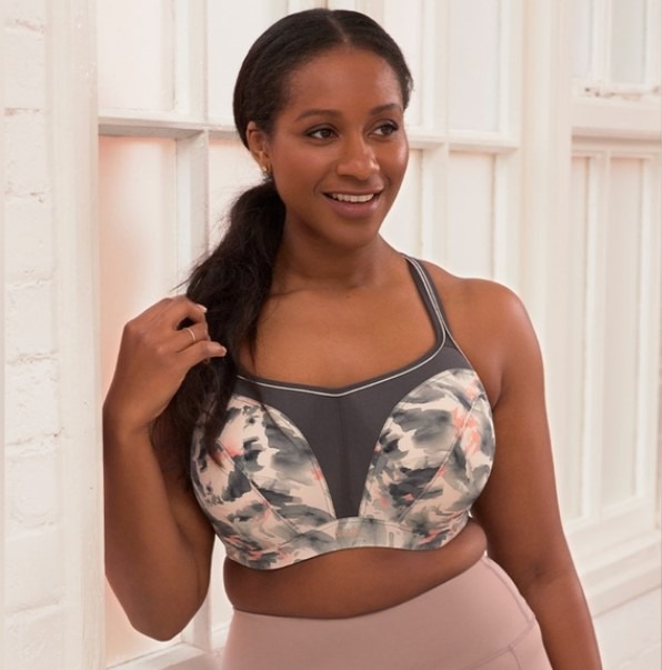 Panache Power Underwire Sports Bra in Abstract Ink