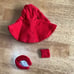 #1906 Barbie Skipper dress coat purse and hat Vintage Beautiful 1963 Red Velvet