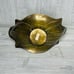 Vintage Large Brass Splash Bowl Vase Unique sculptural Ikebana Vase statement