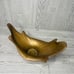 Vintage Large Brass Splash Bowl Vase Unique sculptural Ikebana Vase statement