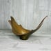 Vintage Large Brass Splash Bowl Vase Unique sculptural Ikebana Vase statement