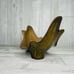 Vintage Large Brass Splash Bowl Vase Unique sculptural Ikebana Vase statement