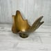Vintage Large Brass Splash Bowl Vase Unique sculptural Ikebana Vase statement