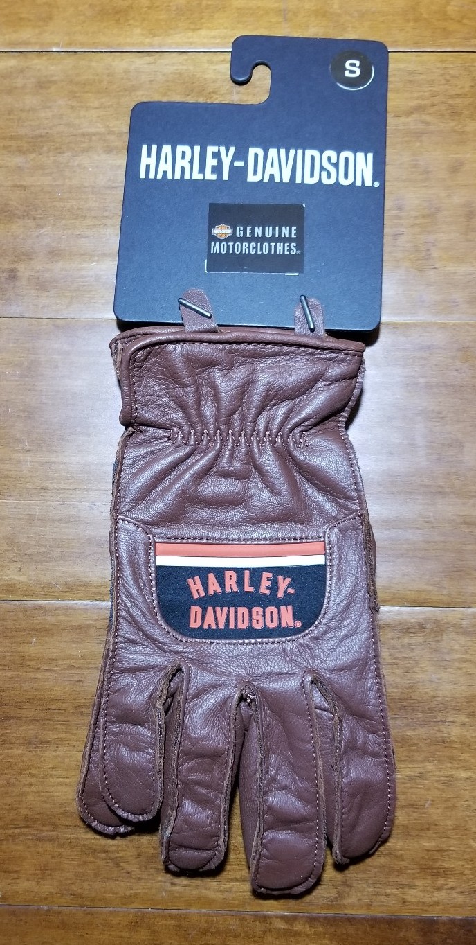 Harley Davidson Hampton brown leather gloves