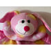 Pink Bunny Security Blanket Yellow Ducks Lovey Plush VTG
