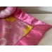 Pink Bunny Security Blanket Yellow Ducks Lovey Plush VTG
