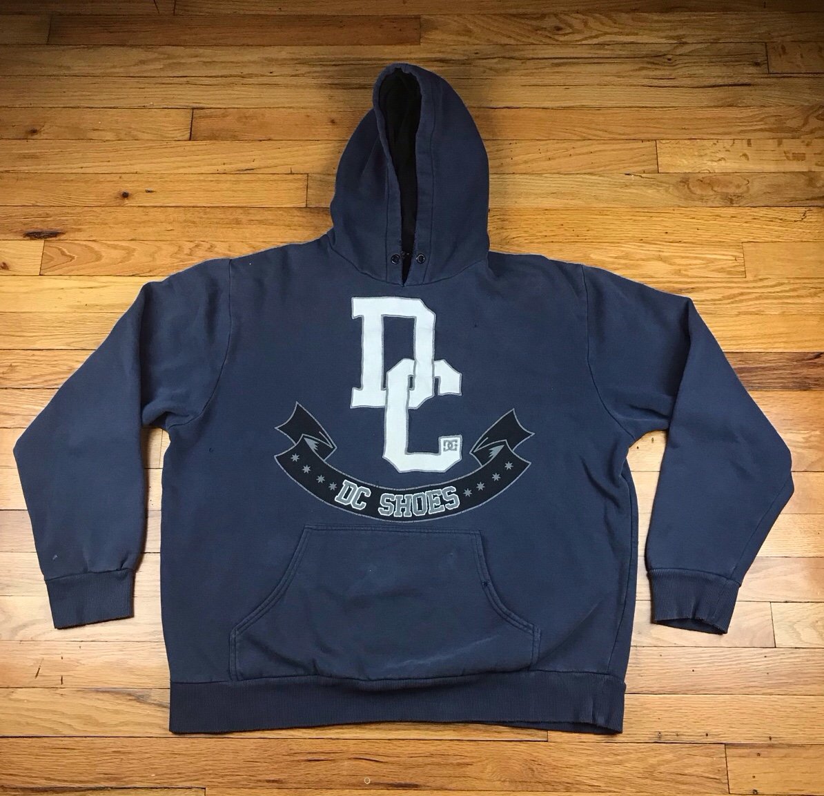 Vintage DC Shoe Co Hoodie Y2K Skateboard Skate Grail Grunge 2000s Sz XL