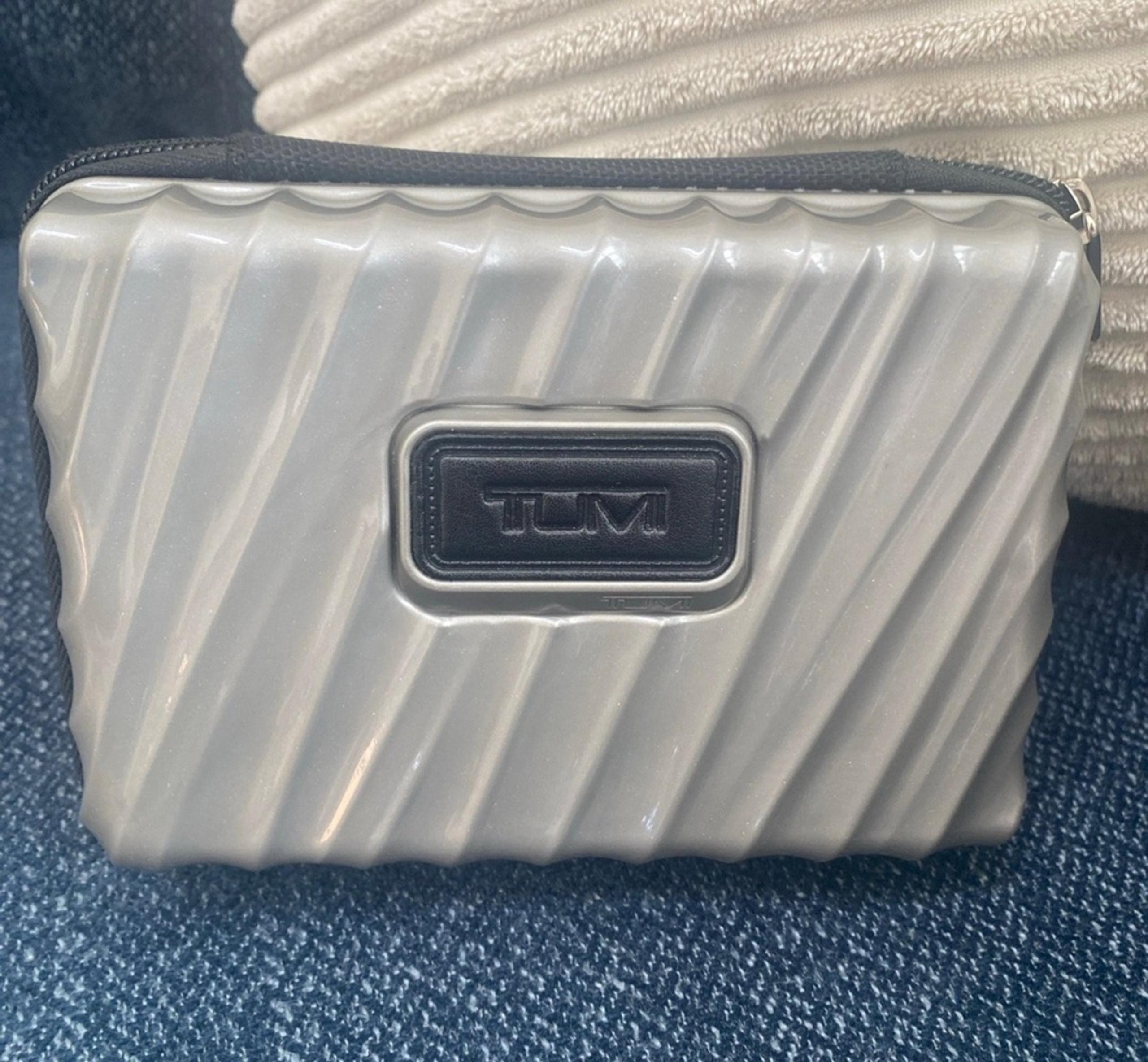 TUMI For Delta Hard Shell Luggage Toiletry Case Dark Gray