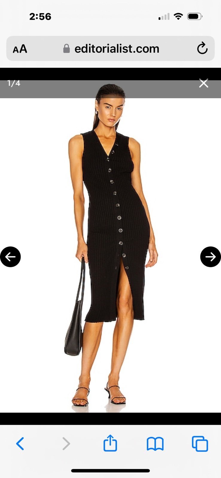 Enza Costa Terry Knit Cardigan Dress Black