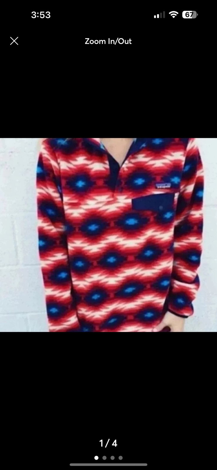 Patagonia tribal red desert aztec
