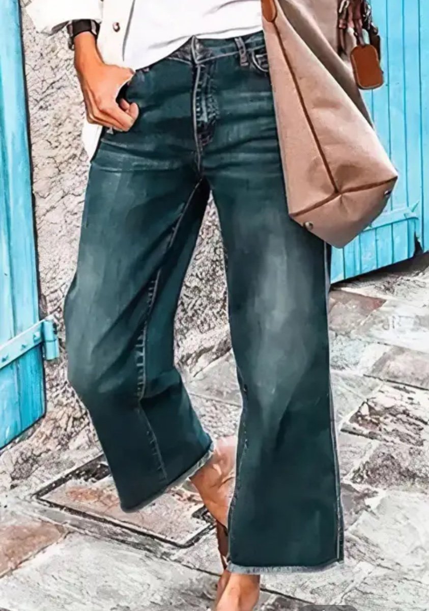 Flamingals Raw Hem Jeans